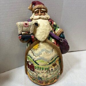 Jim Shore Tabletop Santa 2003 Figurine "O'er The Fields We Go" Sheep 10.5"x5"